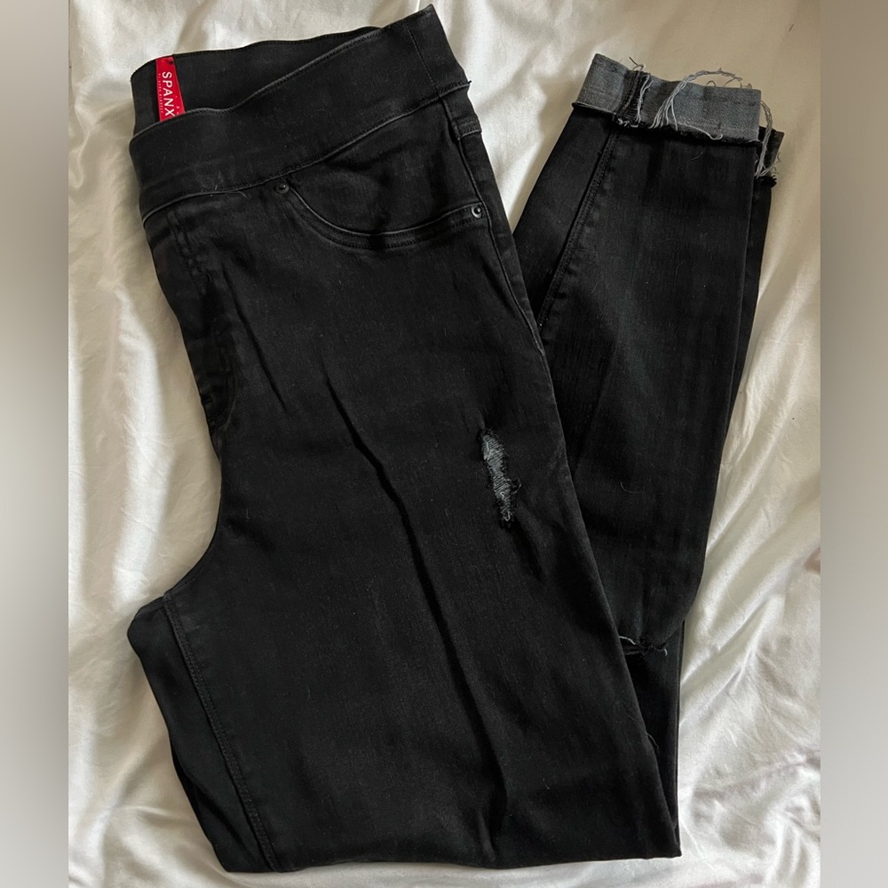 Spanx black skinny jeans